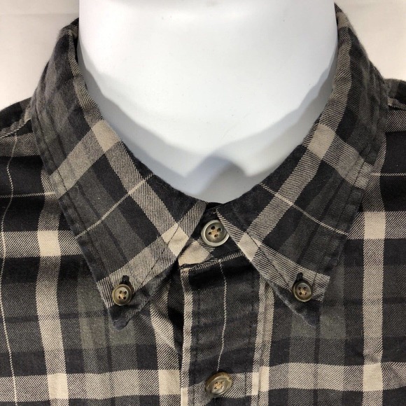 ST JOHNS BAY PREMIUM TWILL SHIRT MENS LARGE TALL BUTTON DOWN LONG SLEEVE DARK - Picture 2 of 11